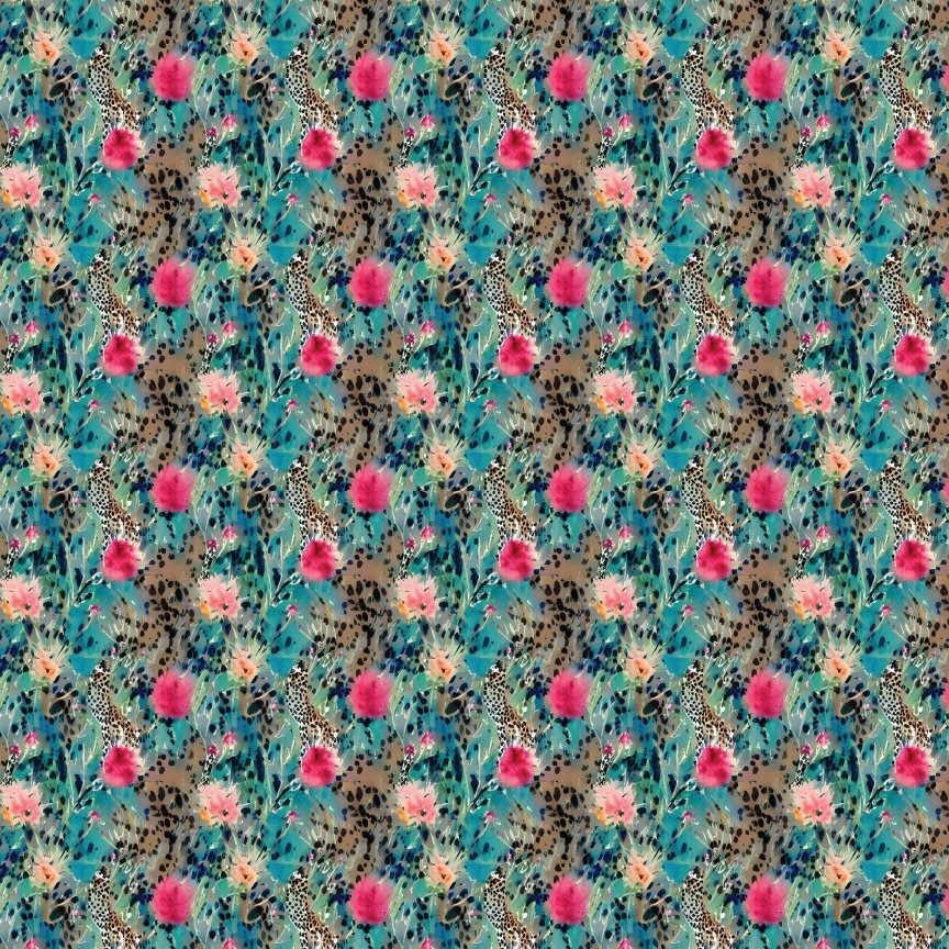 Abstract Floral Leopard Pattern Acrylic Sheet - CMB Pattern Acrylic